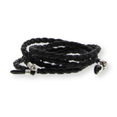 Eyewear string thin leather black